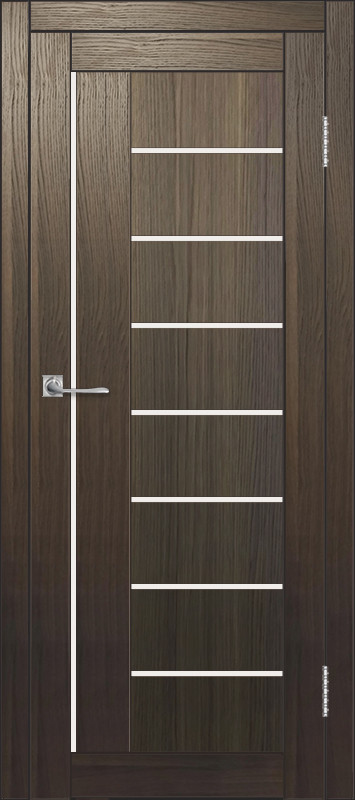 Межкомнатная дверь ДП DIM I-17 Choco Wood Сатинато Белый