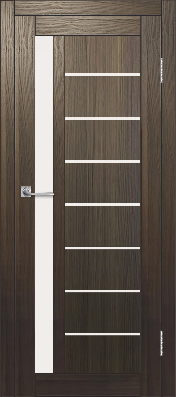 Межкомнатная дверь ДП DIM I-2 Choco Wood Сатинато Белый