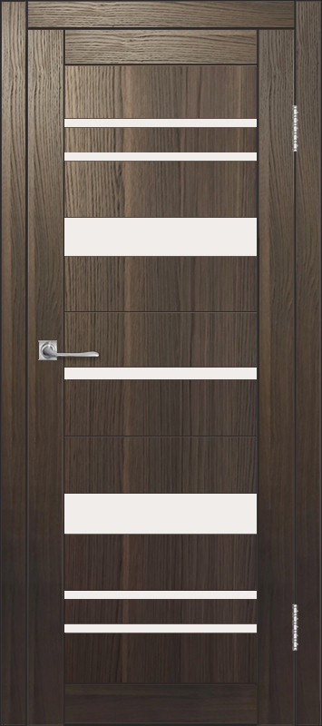 Межкомнатная дверь ДП DIM I-16 Choco Wood Сатинато Белый