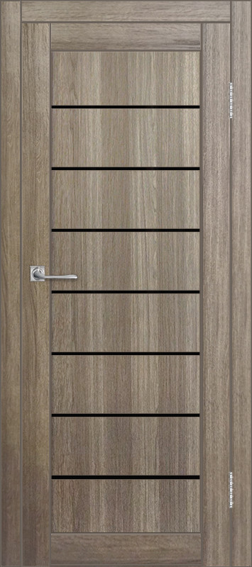 Межкомнатная дверь ДП DIM I-3 Taupe Wood Lacobel Black