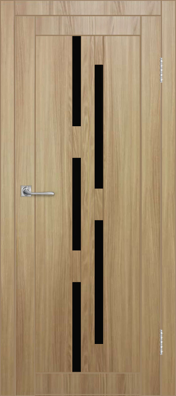 Межкомнатная дверь ДП DIM I-4 Sandy Wood Lacobel Black