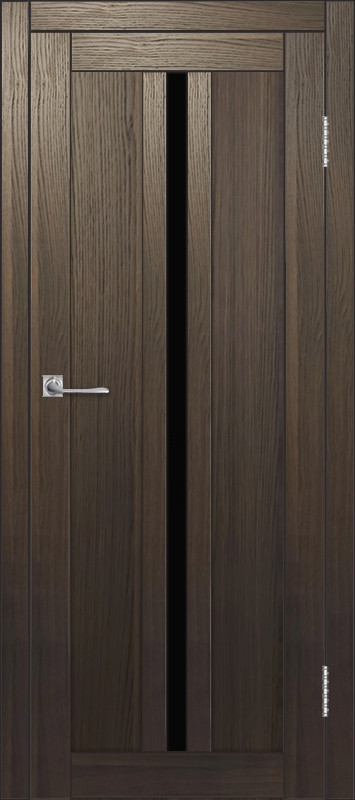 Межкомнатная дверь ДП DIM I-9 Choco Wood Lacobel Black