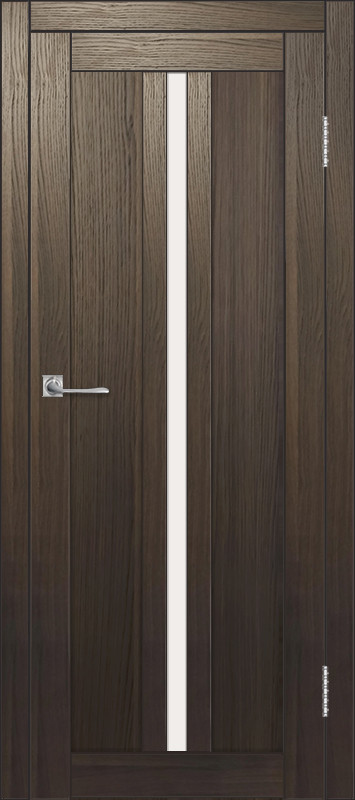 Межкомнатная дверь ДП DIM I-9 Choco Wood Сатинато Белый