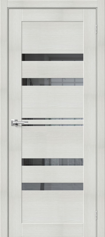 Межкомнатная дверь с экошпоном Браво-30 Bianco Veralinga/Mirox Grey