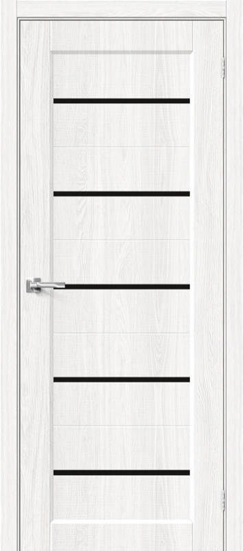 Межкомнатная дверь с экошпоном Мода-22 Black Line White Dreamline