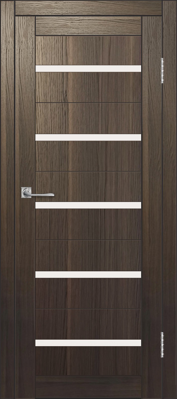 Межкомнатная дверь ДП DIM I-1 Choco Wood Сатинато Белый