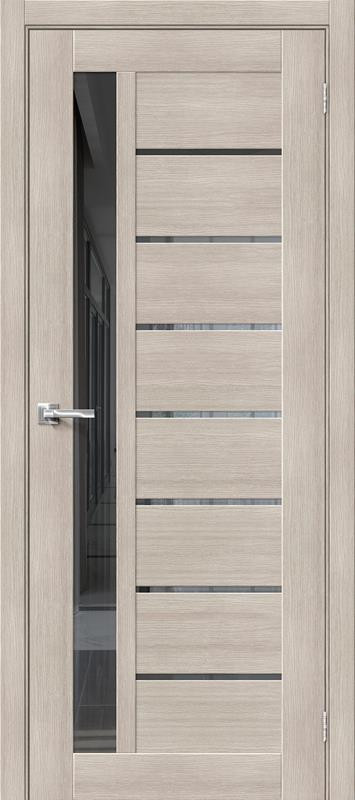 Межкомнатная дверь с экошпоном Браво-27 Cappuccino Melinga/Mirox Grey