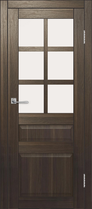 Межкомнатная дверь ДП DIM I-12 Choco Wood Сатинато Белый