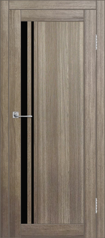 Межкомнатная дверь ДП DIM I-19.1 Taupe Wood Lacobel Black