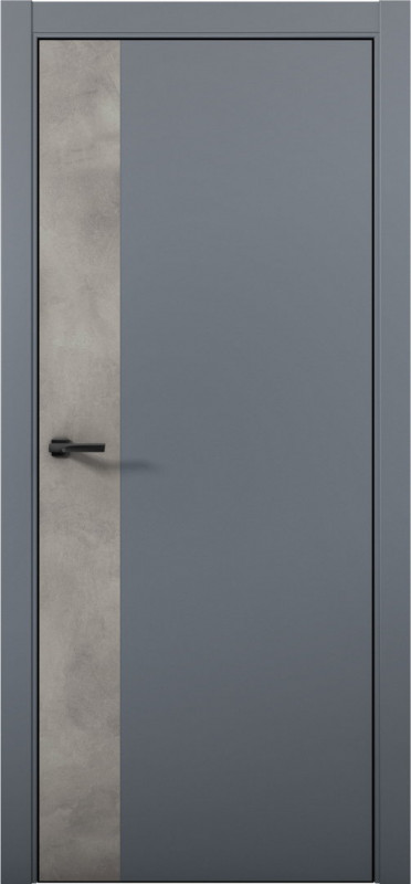 Межкомнатная дверь Палладий Pd6 AL Black Edition Антрацит/Бетон Loft