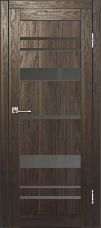 Межкомнатная дверь ДП DIM I-16 Choco Wood Сатинато Графит