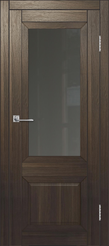 Межкомнатная дверь ДП DIM I-21 Choco Wood Сатинато Графит