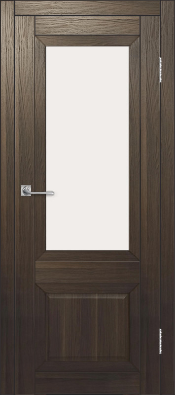 Межкомнатная дверь ДП DIM I-21 Choco Wood Сатинато Белый