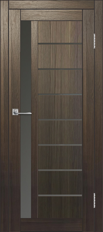 Межкомнатная дверь ДП DIM I-2 Choco Wood Сатинато Графит