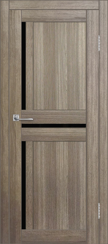 Межкомнатная дверь ДП DIM I-5.1 Taupe Wood Lacobel Black